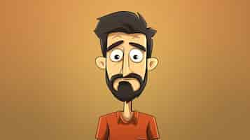 Free photo portrait of man in cartoon style