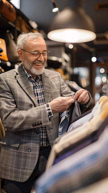 Free photo portrait of man going out shopping for various consumer goods