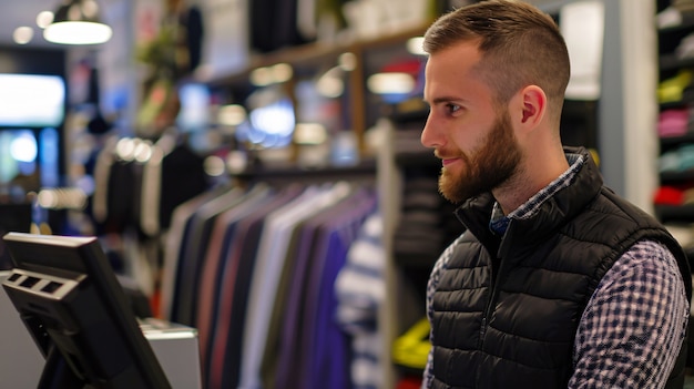 Free photo portrait of man going out shopping for various consumer goods