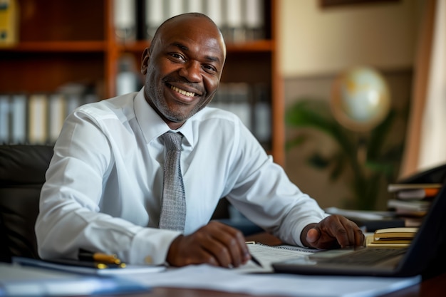 Portrait of man practicing his profession to celebrate international labour day