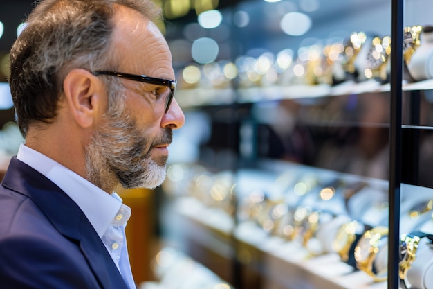 Portrait of man shopping and buying consumer goods