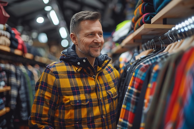 Free Photo portrait of man shopping and buying consumer goods