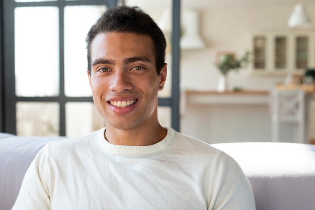 Portrait of man smiling at camera