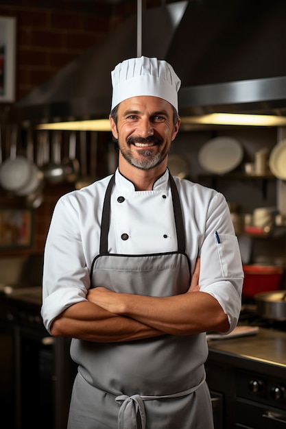 Portrait of man smiling in the kitchen