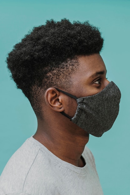 Portrait of man wearing face mask