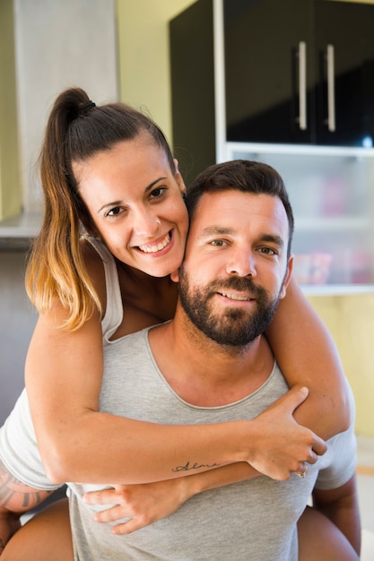 Portrait of a man with his happy wife