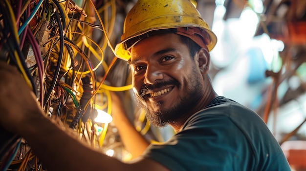 Portrait of man working as engineer