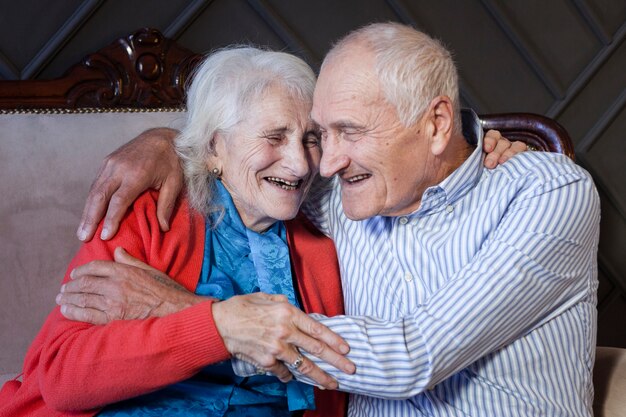 Portrait of mature couple in love