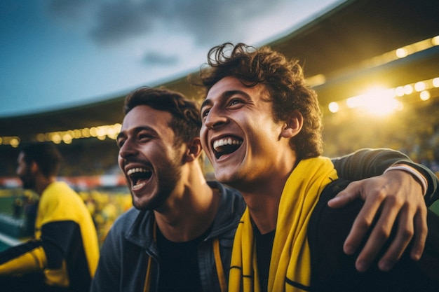 Free photo portrait of men sharing an affectionate moment of friendship and support