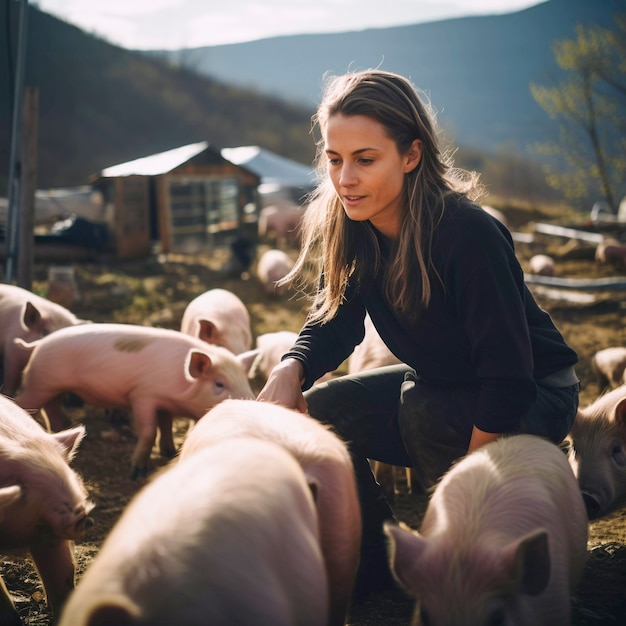 Portrait of millennial woman living life in the country side after moving from the city