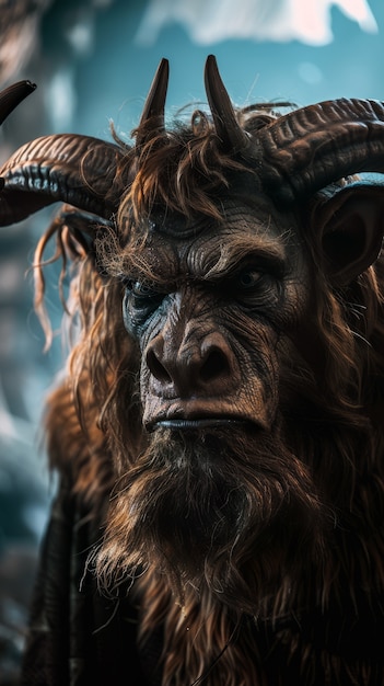 Free photo portrait of mythological minotaur