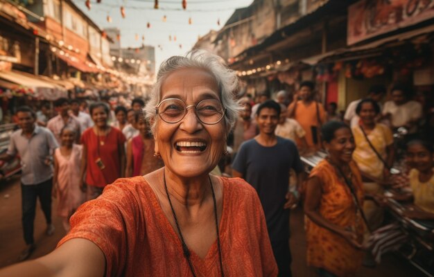 Portrait of old indian women