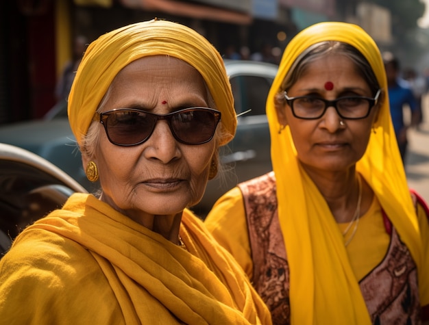 Portrait of old indian women