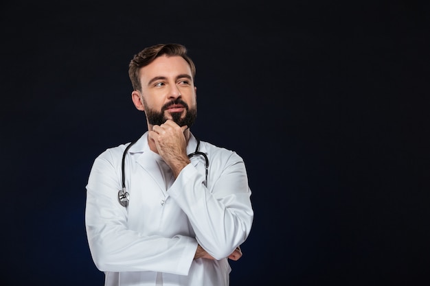 Portrait of a pensive male doctor