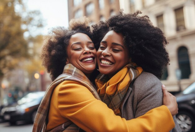 Portrait of people hugging each other in honor of hugging day celebration