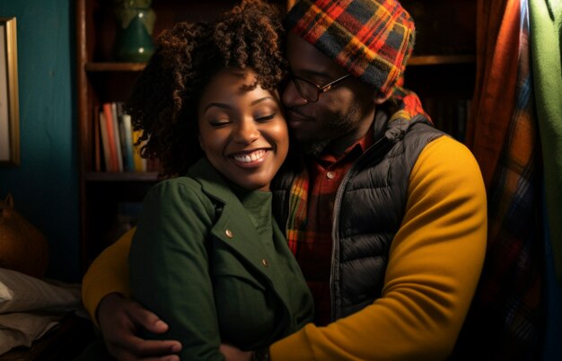 Portrait of people hugging each other in honor of hugging day celebration