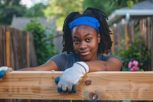 Free photo portrait of person doing arts and crafts