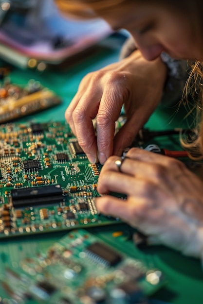 Free photo portrait of person doing arts and crafts