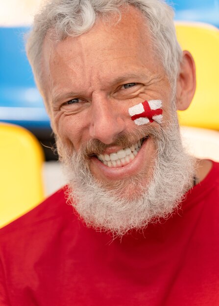 Portrait of person at a football game