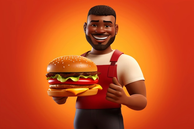 Free photo portrait of person holding fast food burger