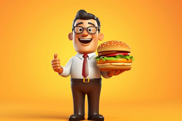 Free photo portrait of person holding fast food burger