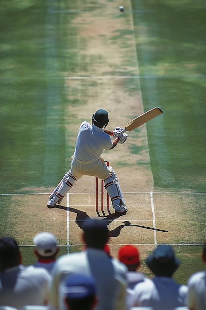 Free photo portrait of person playing cricket sport