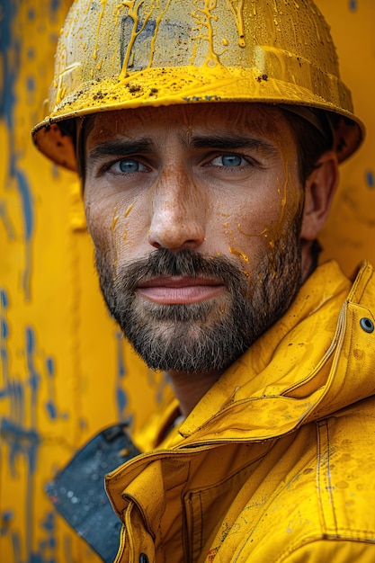 Free photo portrait of person wearing yellow