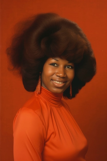 Portrait of person with funny wig