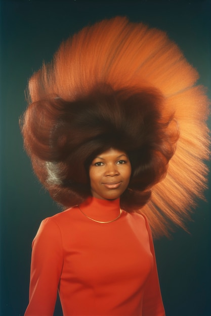 Free photo portrait of person with funny wig