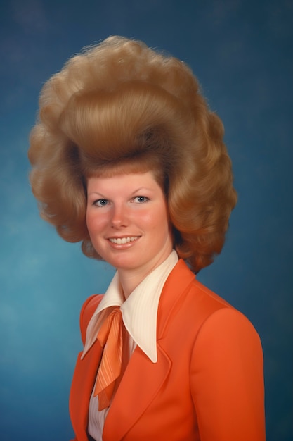 Free Photo portrait of person with funny wig