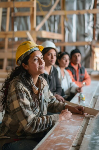 Portrait of person working in the construction industry