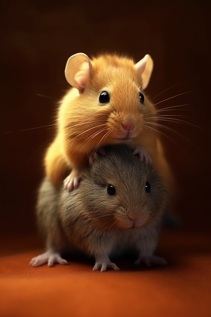 Portrait of rats or hamsters