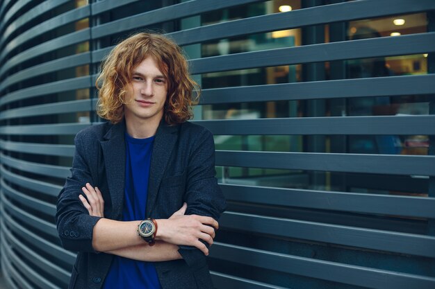 Portrait of red haired man 