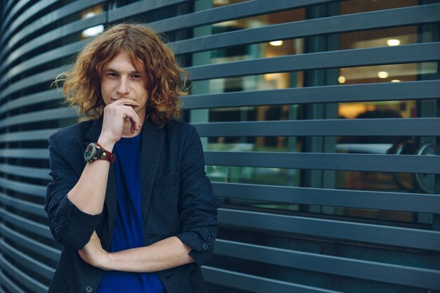 Portrait of red haired man 