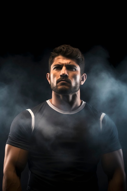 Free photo portrait of rugby player