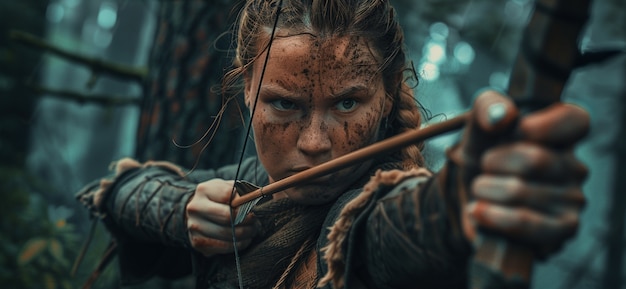 Free Photo portrait of scandinavian female viking person