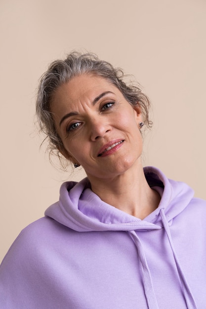 Portrait of smiley senior woman