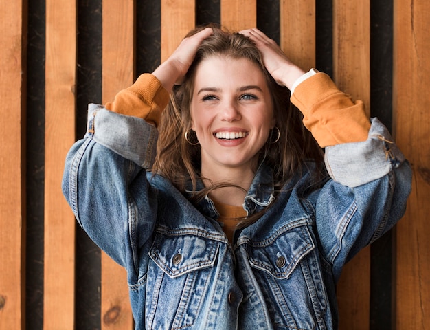 Free Photo portrait smiley young female