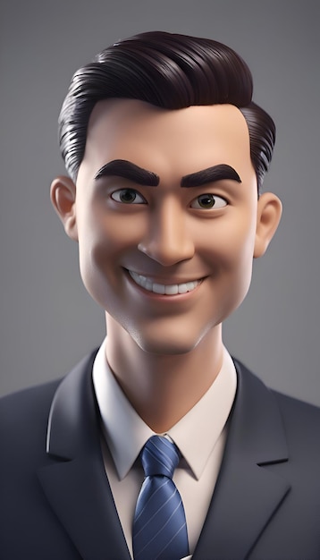 Free Photo portrait of a smiling businessman 3d rendering 3d illustration