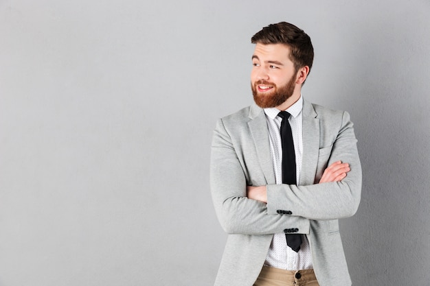 Portrait of a smiling businessman dressed in suit