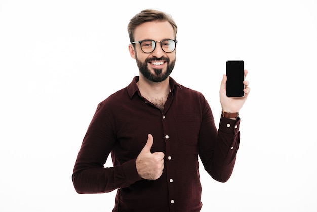 Portrait of a smiling confident man in eyeglasses