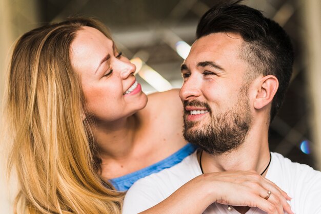 Portrait of a smiling romantic couple