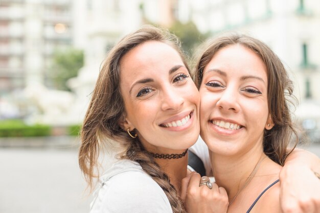 Portrait of smiling two woman