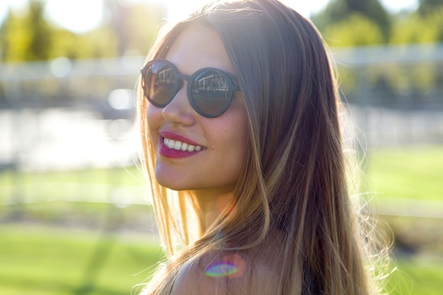 "Portrait of smiling woman"