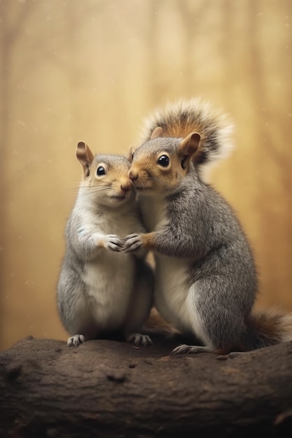 Free photo portrait of squirrels