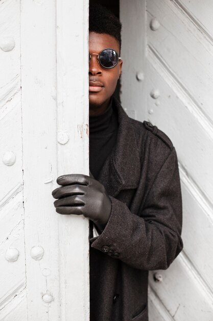 Portrait of stylish adult male with sunglasses