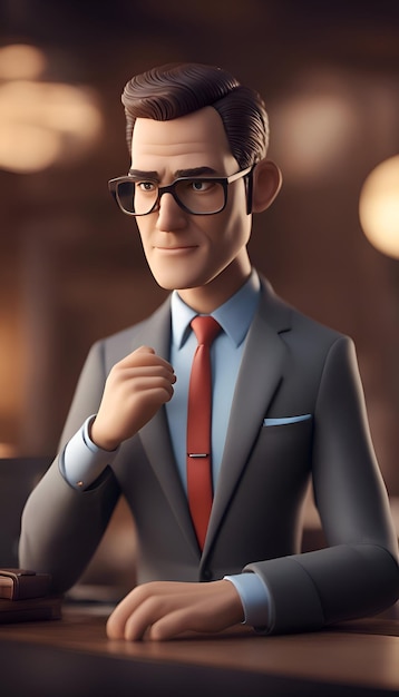 Free photo portrait of a successful businessman in a business suit and glasses