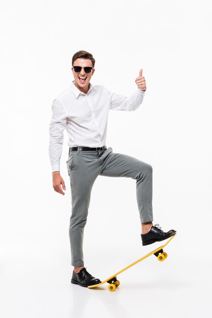 Portrait of a successful man in white shirt