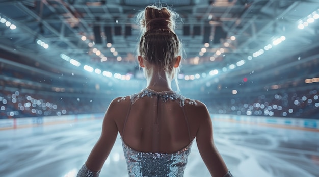 Portrait of woman competing in the olympic games championship