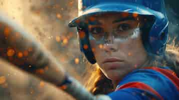 Free photo portrait of woman competing in the olympic games championship